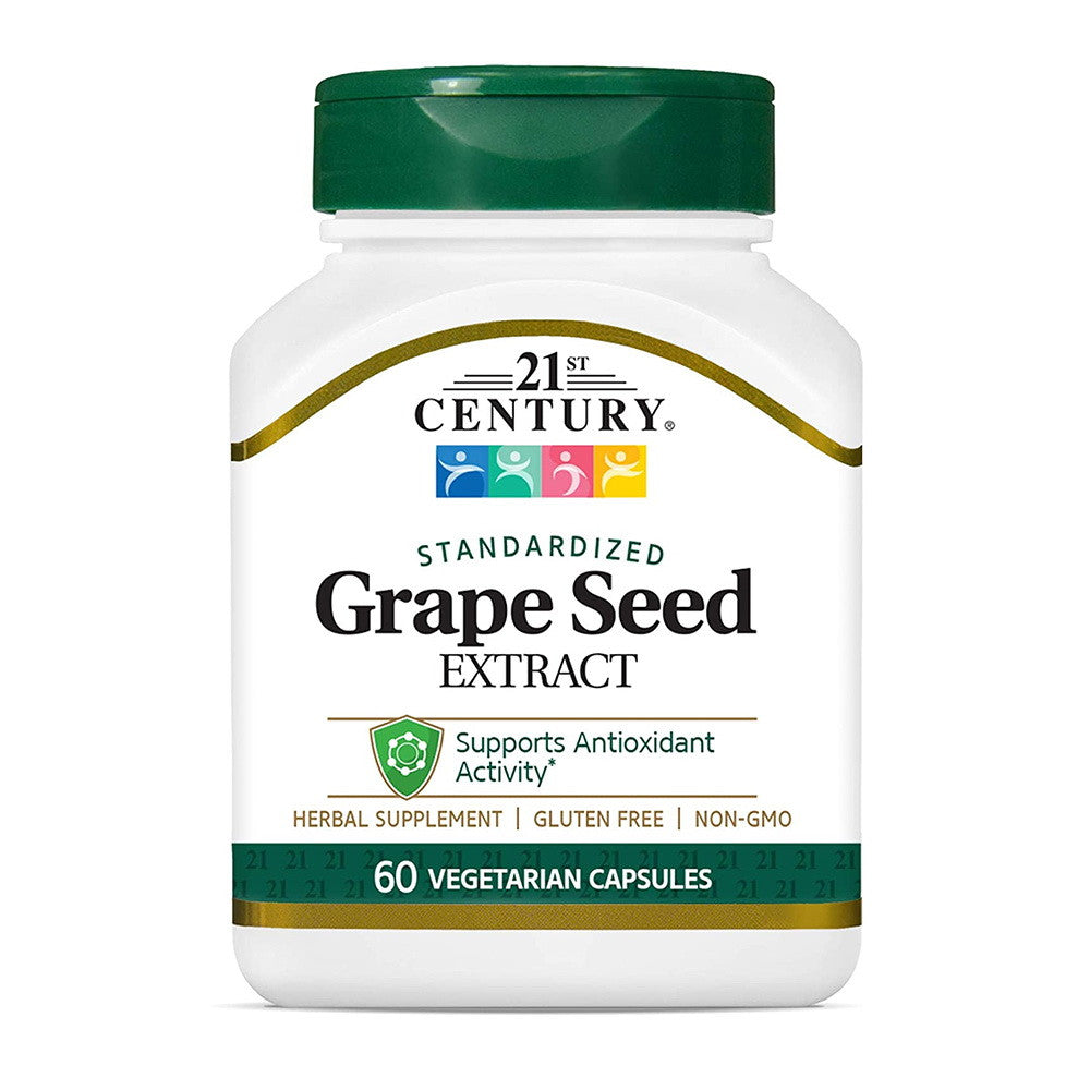 21st Century Standarized Grape Seed Extract Vegtarian Capsules, 60 Ea